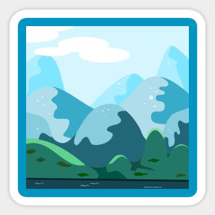 Mountain landscape Sticker